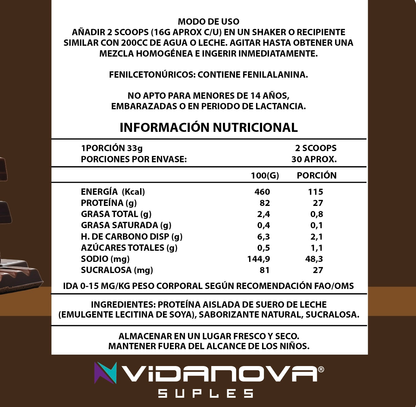Proteína Iso Whey 1kg Chocolate