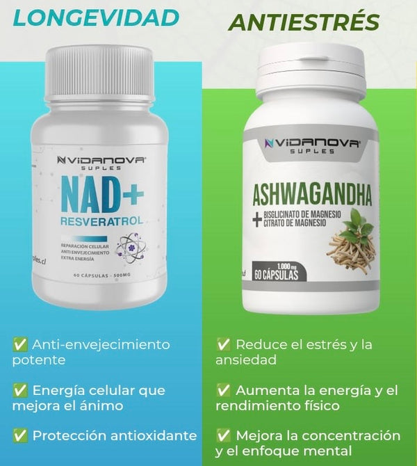 Duo Pack NAD + Ashwagandha