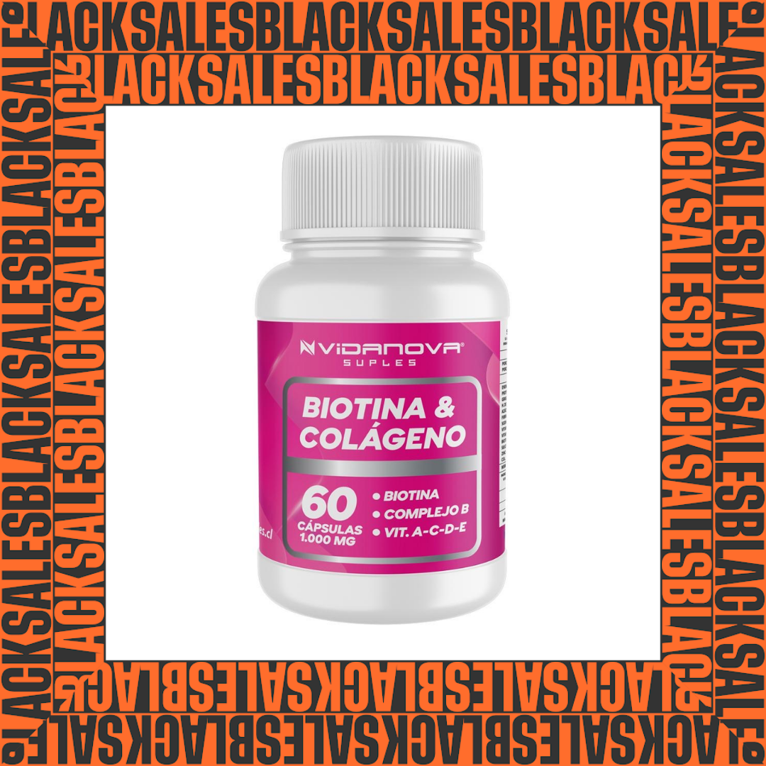 Biotina + Colágeno 1000mg 60 Caps