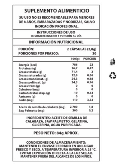 Aceite de Semilla de Calabaza 60 Caps