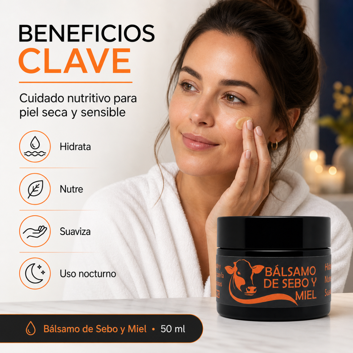 Bálsamo Facial Sebo de Res y Miel 50ml