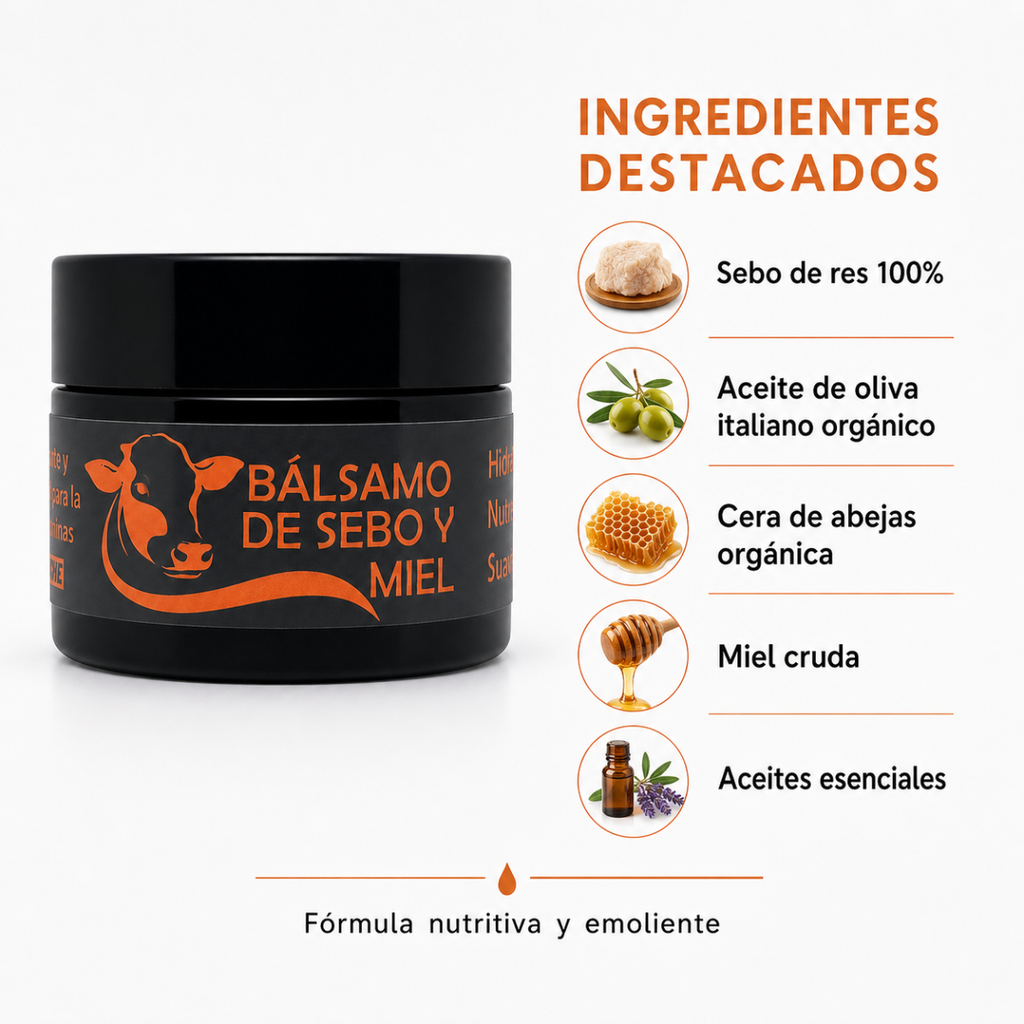 Bálsamo Facial Sebo de Res y Miel 50ml