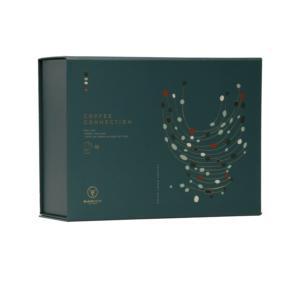 Gift Box Coffee Connection caja regalo cafe teal exterior